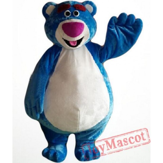 Cartoon Character Blue Bear Mascot Costume
