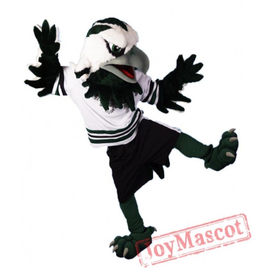 Green & White Eagle Mascot Costume