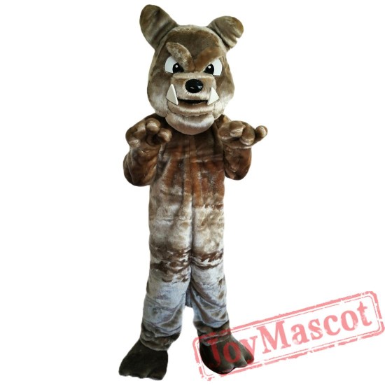 Brown Bulldog Mascot Costume Adult Costume