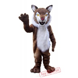 Brown Wildcat Bobcat Mascot Costume