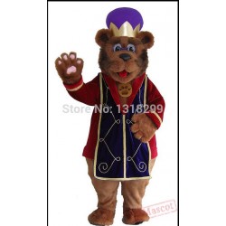 King Bear Mascot Costume