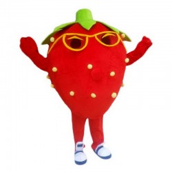 Music Strawberry Mascot Costume