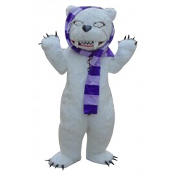 White Beggar Bear Mascot Costume