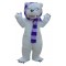 White Beggar Bear Mascot Costume