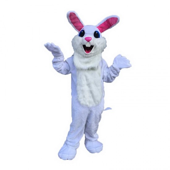 White Easter Bunny Mascot Costume