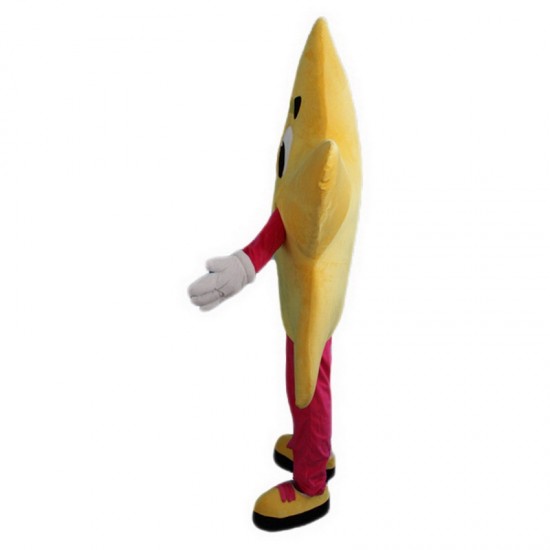 Yellow Five-Pointed Star Mascot Costume