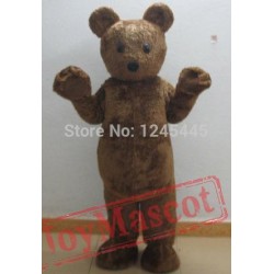 Furry Brown Teddy Bear Mascot Costume For Adult