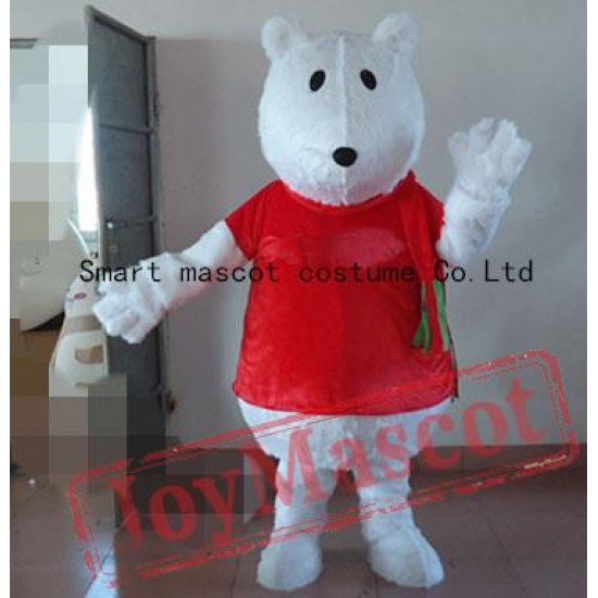 Dress In Red Bear Mascot Costume Adult Bear Costume