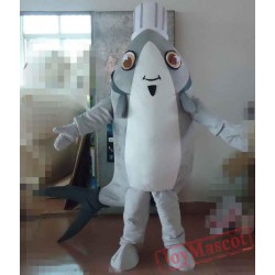 Grey Flounder Mascot Costume Adult Flounder Costume Fish Costume