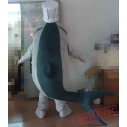 Grey Flounder Mascot Costume Adult Flounder Costume Fish Costume