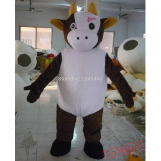 Adult Cow Mascot Costume Plush Cow Costume