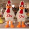 Rooster Costume Furry White Adult Rooster Mascot Costume