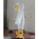 Adult White Furry Pelican Mascot Costume