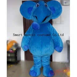 Blue Elephant Mascot Costume Adult Elephant Costume