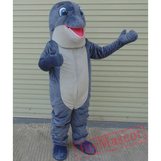 Grey Dolphin Mascot Costume Adult Dolphin Mascot