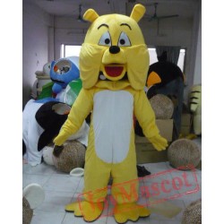 Adult Yellow Adult Bulldog Mascot Costume