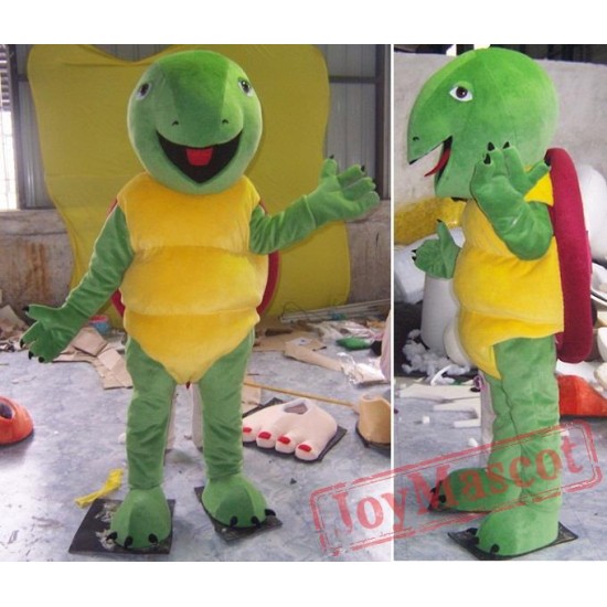Green Turtle Mascot Costume For Adults