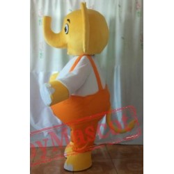 Golden Adult Elephant Mascot Costume
