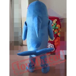 Good Visual Adult Blue Dolphin Mascot Costume