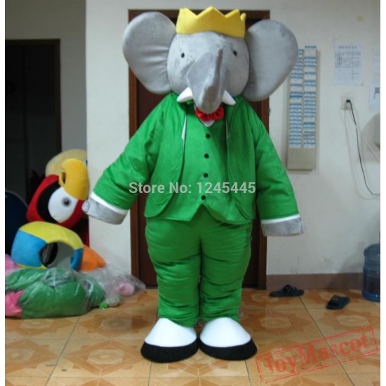 Light Grey Elephant Mascot Costume For Adults