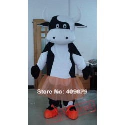 Milk Cow In Ballet Mascot Costume For Adult