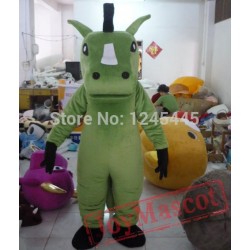 Green Colour Rhinoceros Mascot Costume For Adult