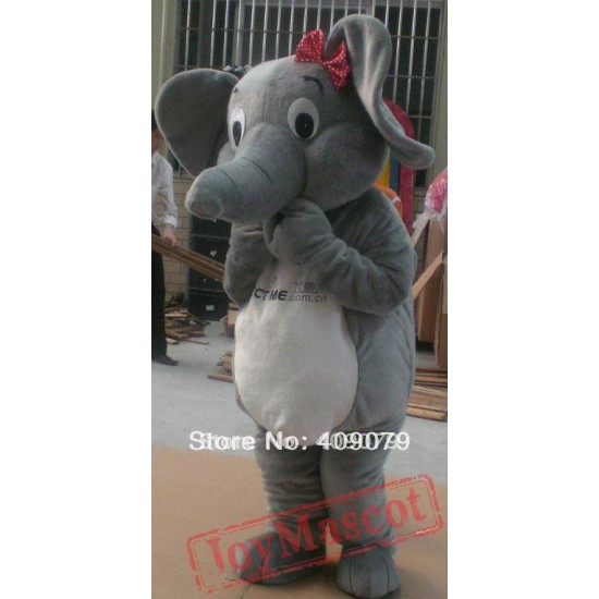 Adult Grey Colour Elephant Mascot Costume