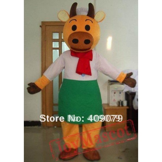 Chef Cow Mascot Costume For Adult