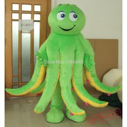 Green Octopus Mascot Costume For Adult