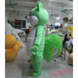 Moveable Adult Green Squirrel Mascot Costume