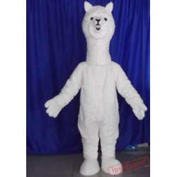 All White Sheep With A Long Neck Mascot Costume Sheep Costume For Adults