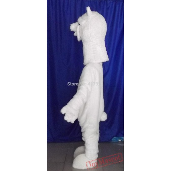 All White Sheep With A Long Neck Mascot Costume Sheep Costume For Adults