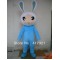 Plush Blue Bunny Mascot Costume For Adult