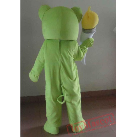 All Green Pig Mascot Costume Adult Pig Mascot
