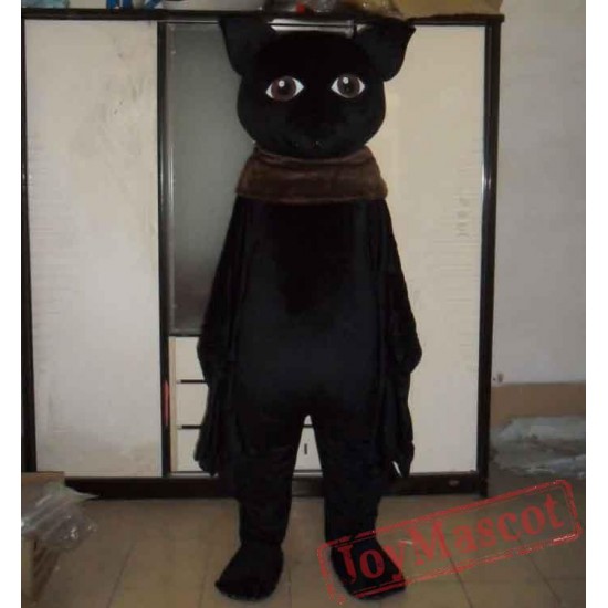 All Black Bat Mascot Costume Adult Bat Mascot