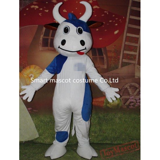 Blue And White Ox Costume Adult Ox Mascot Costume
