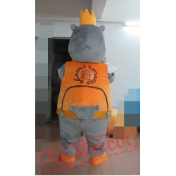 Grey Bull Mascot Costume Adult Bull Costume