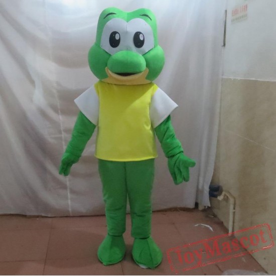 Yellow Shirt Frog Mascot Costume Adult Frog Costume