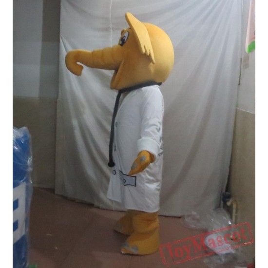 Doctor Elephant Mascot Costume For Adult