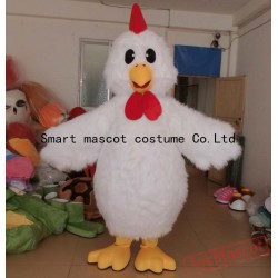 White Chicken Mascot Costume Adult Chicken Costume