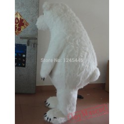 Big Furry Polar Bear Adult Mascot Costume