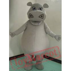 Big Fat Grey Hippo Mascot Costume For Adults