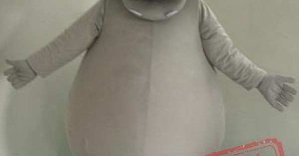Details about  / New Adult Deluxe Big Fat Grey Hippo Party Mascot Costume Christmas Fancy Dress