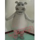 Big Fat Grey Hippo Mascot Costume For Adults