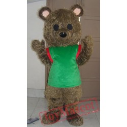 Dark Brown Teddy Bear Mascot Costume For Adult