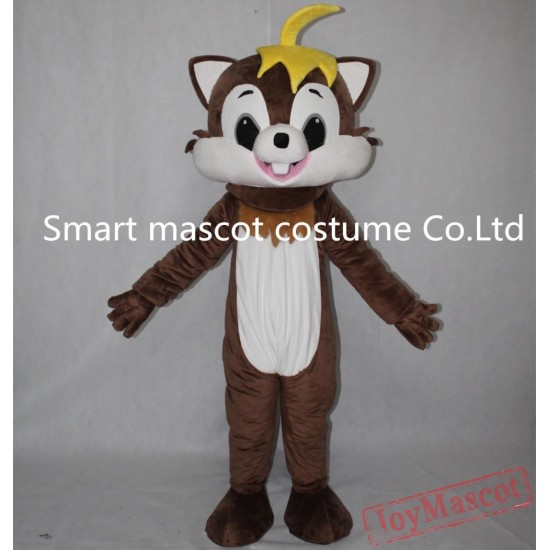 Yellow Hair Squirrel Tail Costume Mascot Squirrel For Adults