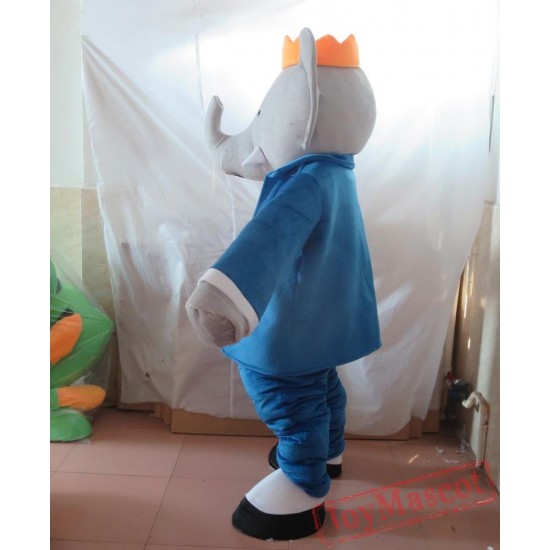 King Elephant Mascot Costume Adult Elephant Costume