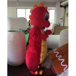 Plush Adult Yellow Dragon Mascot Costume