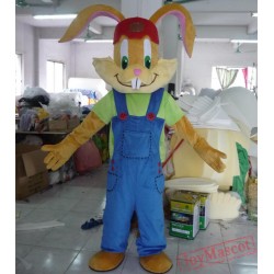 Happy Bunny Mascot Costume For Adult