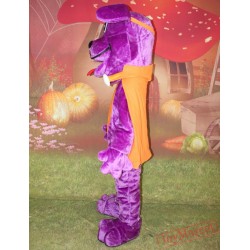 Purple Dog Mascot Costume Adult Dog Costume